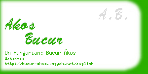akos bucur business card